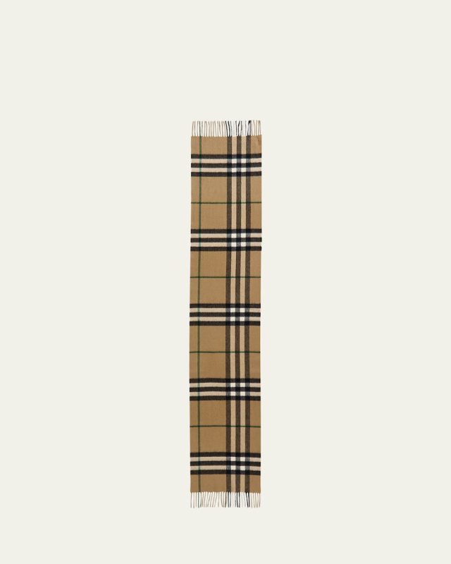 Men's Giant Check Cashmere Scarf